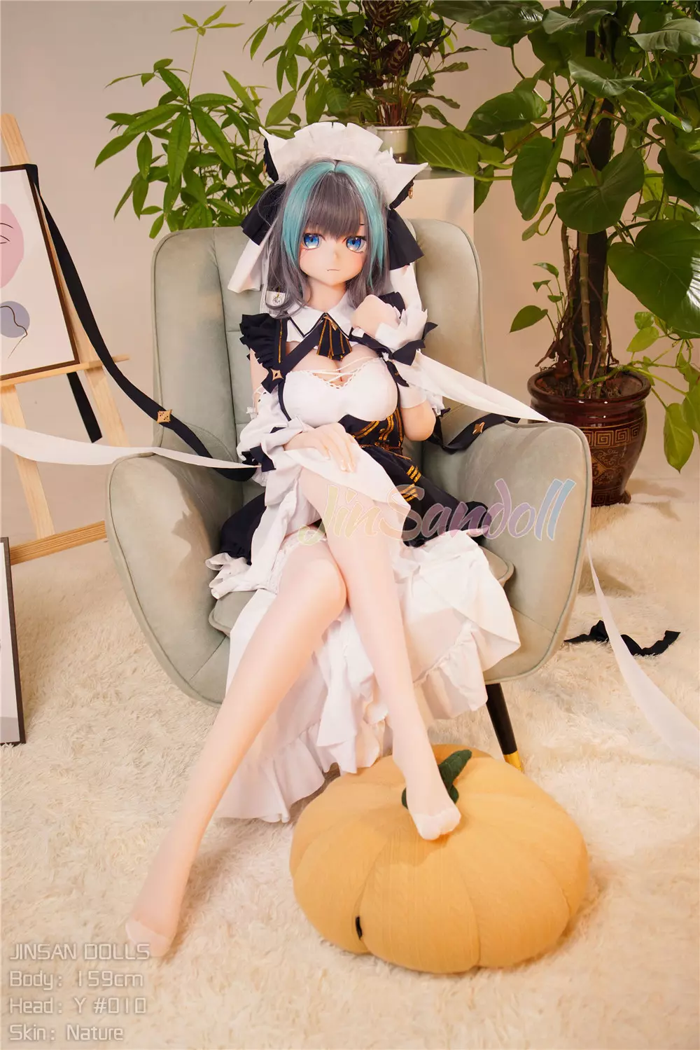 WM S-TPE 159cm (5ft2) Anime TPE Sex Doll with PVC Head #Y010